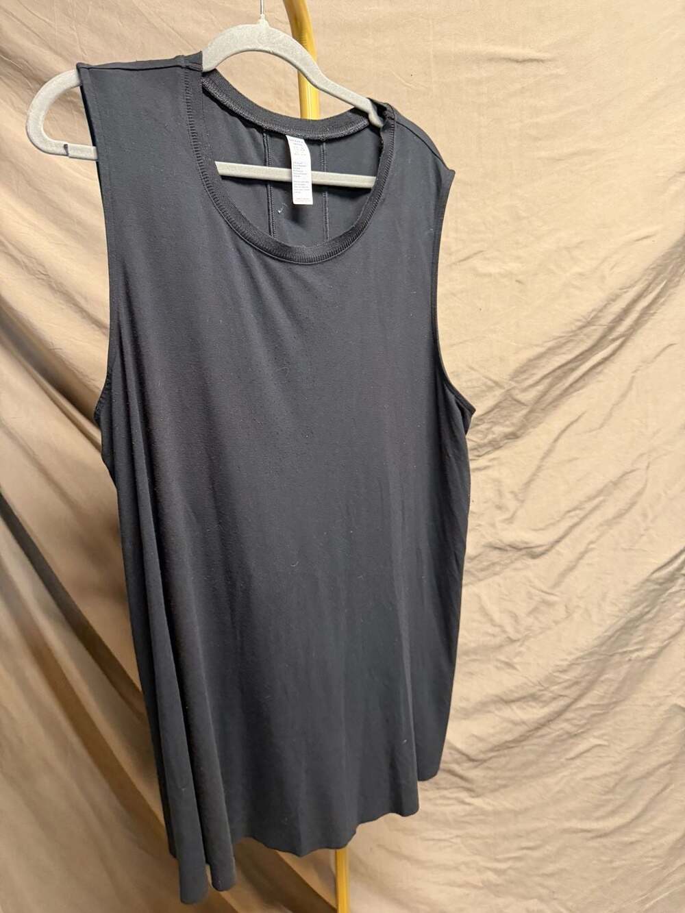 041 Spanx Black 1X/1TG Rayon Elastane Muscle Tank Top
